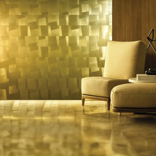 Revestimento Inox Gold 30x30 | 3mm