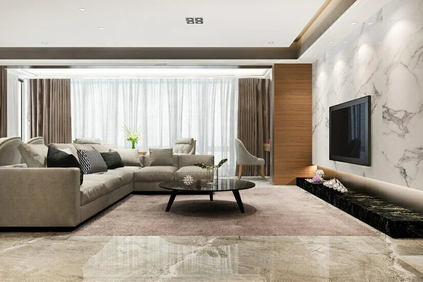 Revestimento Marmorizado Aspen 8mm · Fibra de carbono de bambu