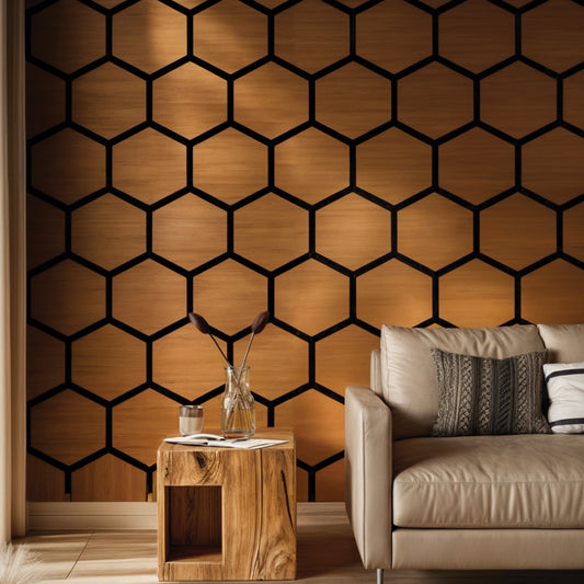 Revestimento Acústico Artesanal Cerejeira 18mm · Poliuretano com MDF