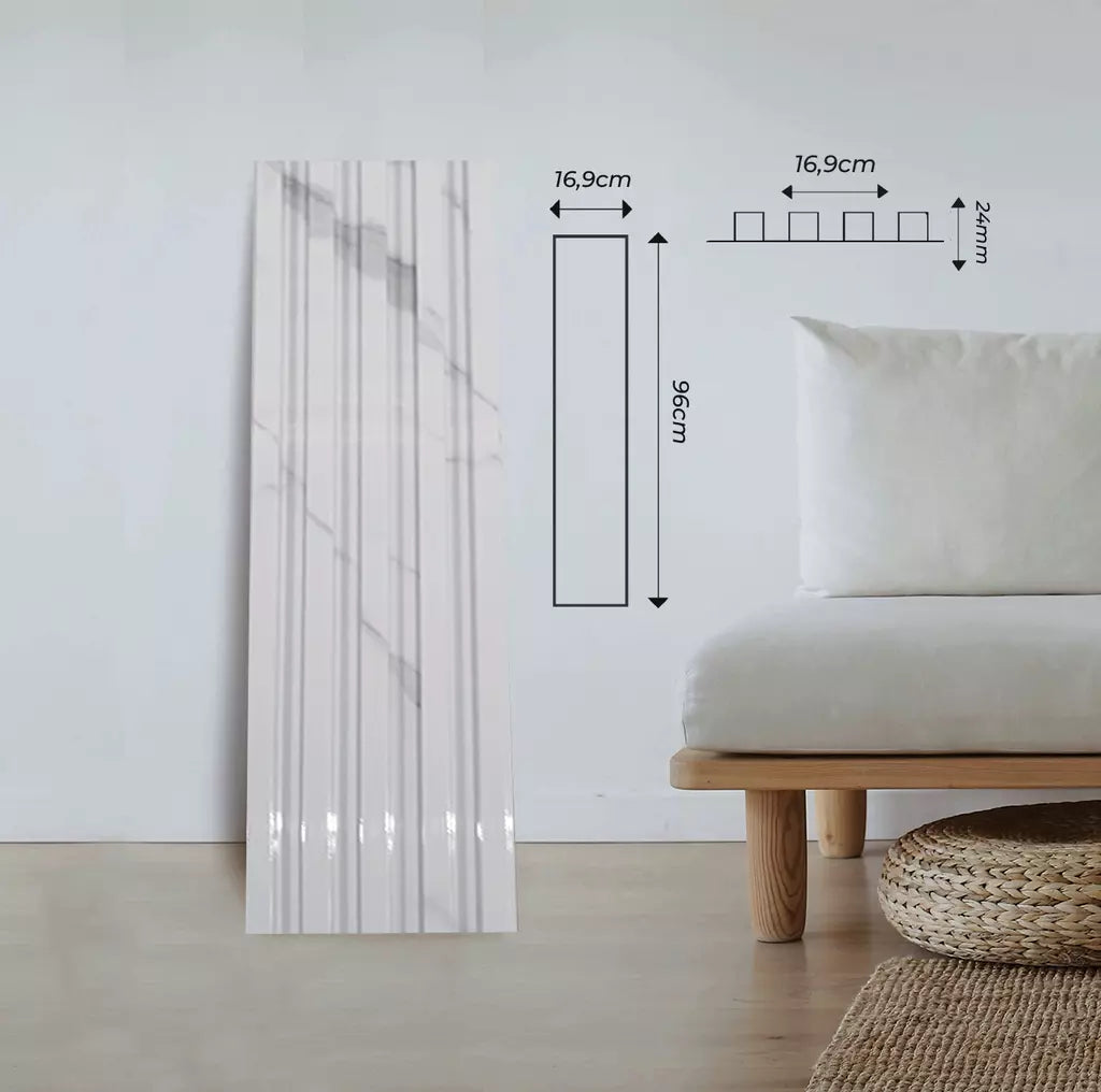 Revestimento Rípado Weib 24mm · Fibra Sintética com Película 3D de Alta Definição