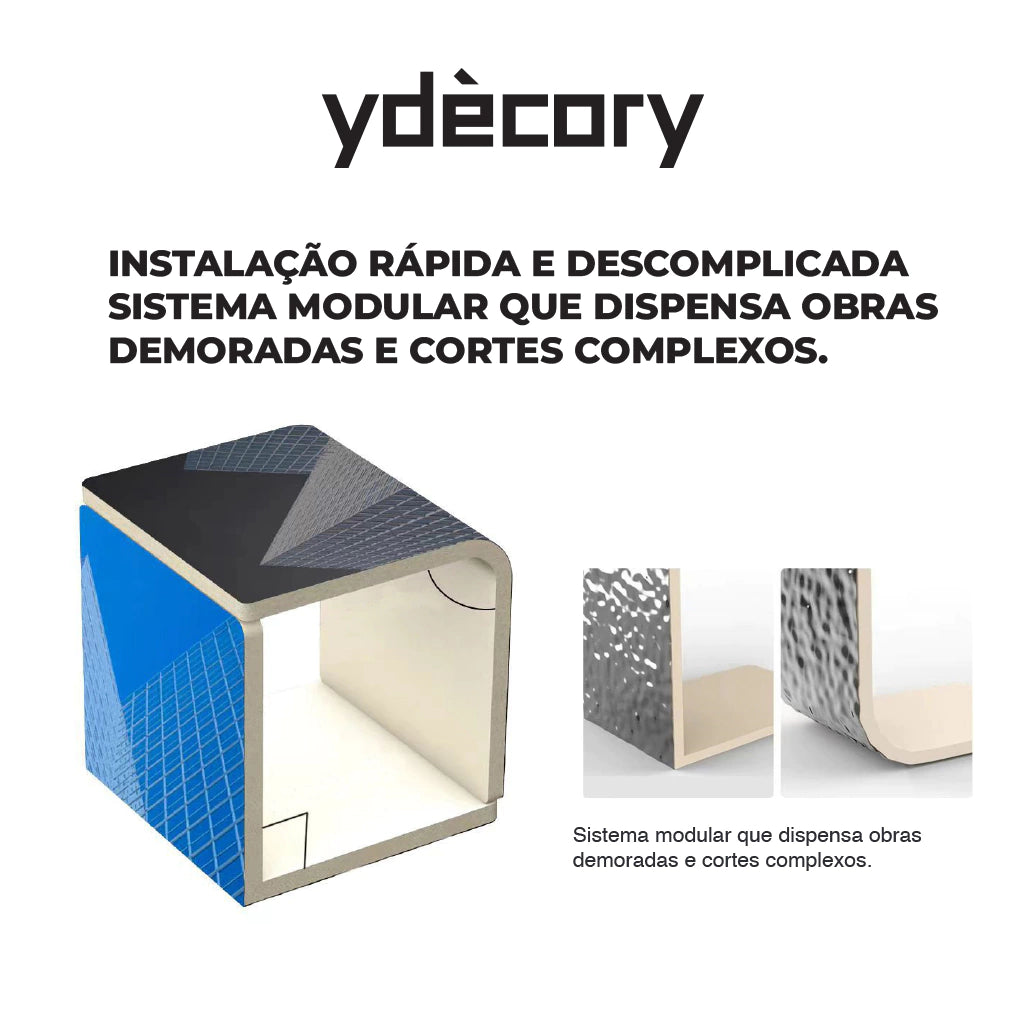 Revestimento Marmorizado Couchervel 3m² - 3mm · Fibra sintética flexível