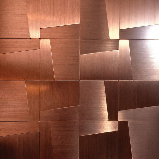 Revestimento Inox Bronze 30x30 Autocolante 3mm · Alumínio