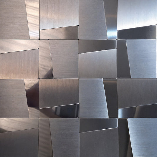 Revestimento Inox Silver 30x30 Autocolante 3mm · Alumínio