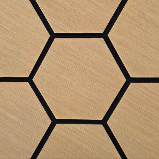 Revestimento Acústico Artesanal Pinus 18mm · Poliuretano com MDF
