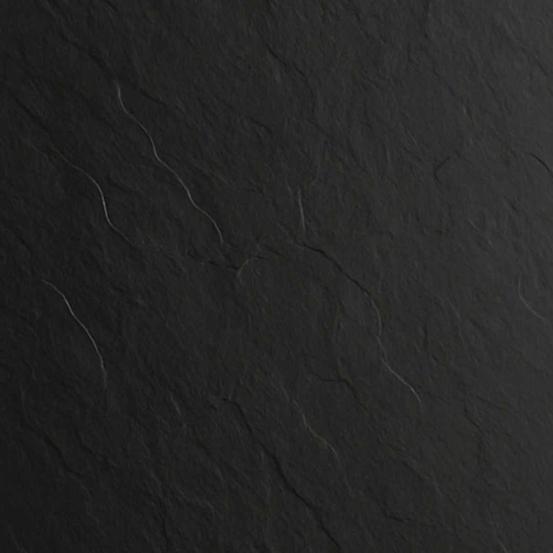 Revestimento Pedra Natural Preta 3mm · Fibra de vidro e pó de pedra natural