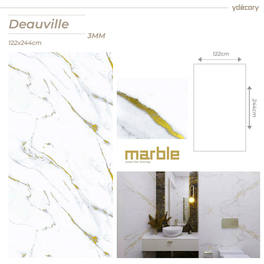 Revestimento Marmorizado Deauville 3mm · Fibra sintética flexível
