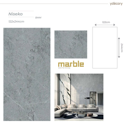 Revestimento Marmorizado Niseko 8mm · Fibra de carbono de bambu