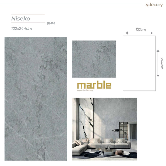 Revestimento Marmorizado Niseko 8mm · Fibra de carbono de bambu