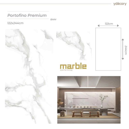 Revestimento Marmorizado Portofino Premium 8mm · Fibra de carbono de bambu