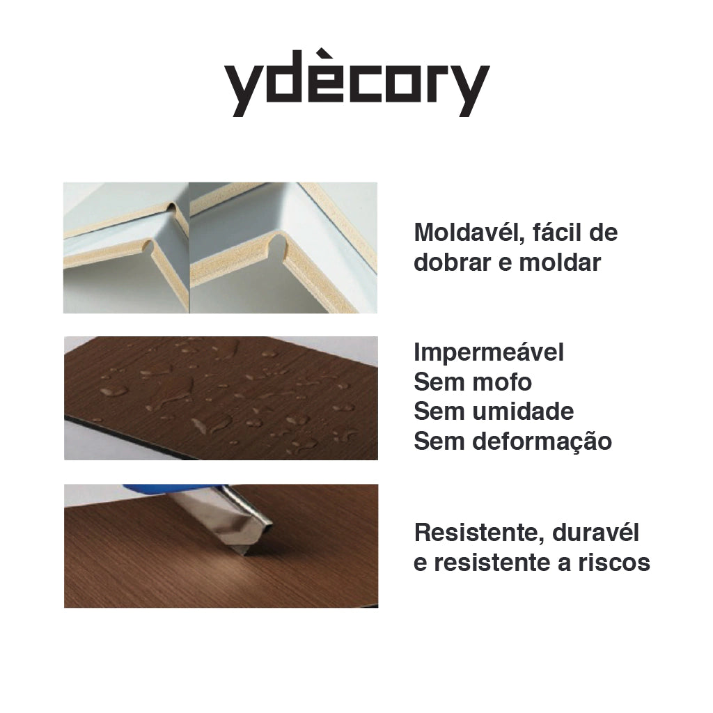 Revestimento Marmorizado Portofino Premium 8mm · Fibra de carbono de bambu